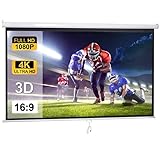 Smartxchoices 100" 16:9 HD Manual Projector Screen
