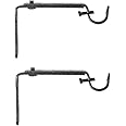 Umbra 244930-038 , Black Adjustable Bracket for Drapery Rod, Single Pack with 2 Piece