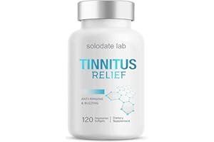 SOLODATE LAB Tinnitus Relief for Ringing Ears, 1200MG Tinnitus Relief Supplement for Ear Ringing & Tinnitus Relief, 120 Caps