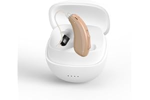 LAMEDOU Hearing Aids for Seniors(Not Amplifiers), Rechargeable Digital Hearing Aids with Advanced 16-Channel, Invisible OTC Hearing Aid with Charging Case for 80Hrs Backup Power, Adapts to Mild to Severe Hearing Loss(Left Ear)