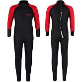 Kids Wetsuit for Boys Girls, 3/2mm Neoprene Shorty/Full Suit, Toddler Youth Thermal Swimsuit for Swimming, Surfing, Snorkeling, Beach and Pool