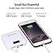 Power Bank Compact Small 3x3” with Big Capacity 10,000mAh by FREEWISE, Powers Bluetooth Speakers, Smart Phone. Ultra Portable, 2 USB Output Ports, Small Light, Suede Surface (White)