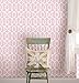 Wall Pops NU1420 Pink Grand Trellis Peel and Stick Wallpaper