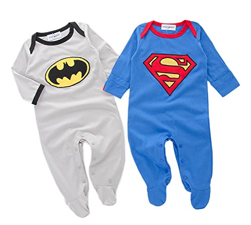 StylesILove Super Hero Long Sleeve Newborn Infant Toddler Baby Boy Costume Jumpsuit
