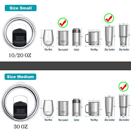 Tumbler Lid Fits Yeti Rambler Or Old Style RTIC Coffee Tumbler Replacement For Spillproof