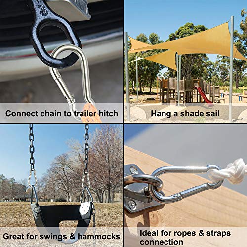 Rtudan-4-Inch-Spring-Snap-Carabiner-Hook-304-Stainless-Steel-Snap-Hook-Fit-for-GymCampingTraveling-Large-Carabiner-Clip-Set-of-4