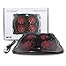 Tenswall Laptop Cooling Pad, Portable Ultra-Slim Quiet Laptop Notebook Cooler Cooling Pad Stand with 4 USB Powered Fans, Fits 11-17 Inches