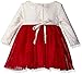Youngland Baby Girls' Long Sleeve Sparkle Knit Lace Tutu Mesh Dress