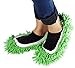 GPCT Unisex Multifunctional [Microfiber] Chenille [Washable] Mop Shoe Cover/Slippers. Perfect for Cleaning Dust, Dirt, & Pet Hair! [2 Pieces]- Green