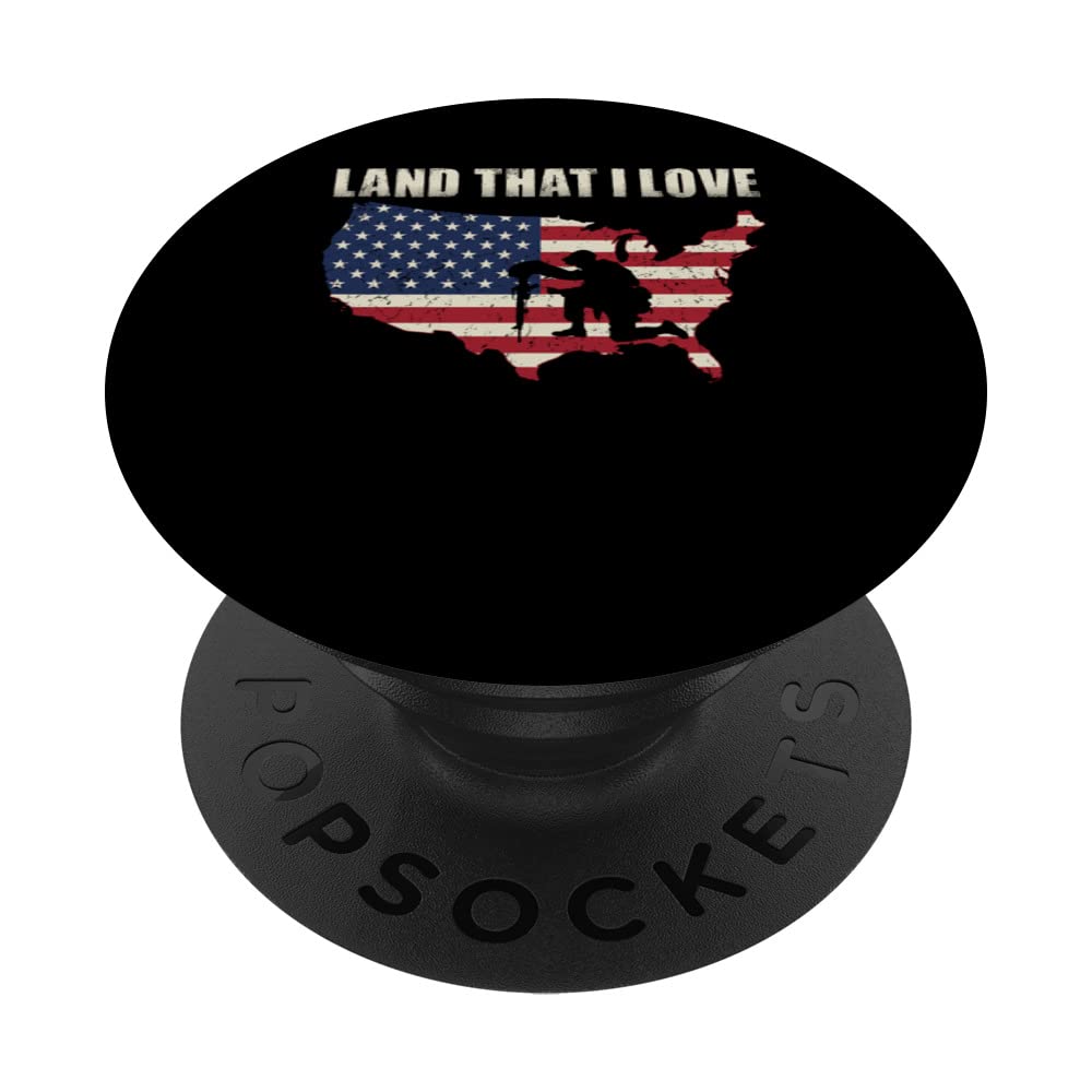 Soldier Honor Duty America USA Land I Love PopSockets Swappable PopGrip