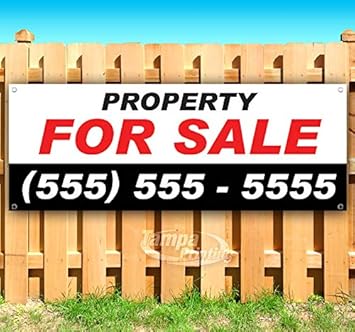 Amazon Com Property For Sale 13 Oz Heavy Duty Vinyl Banner Sign