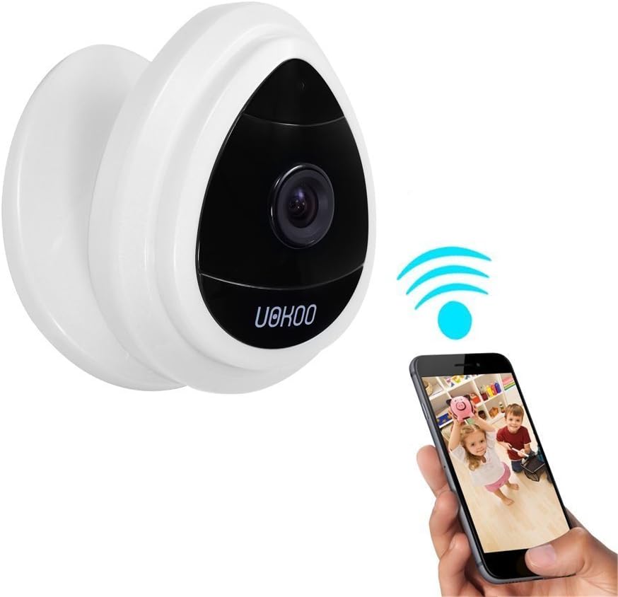 Mini IP Camera, UOKOO Home WiFi Security Surveillance Camera System with Motion Detection/Email Alert White