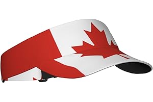 National Flags Visor Cap Sun Hat for Women Men Teens for Sport Beach Tennis Golf Running Hiking Adjustable Cap, Flag of Canad