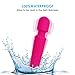 Compact Power Wand Massager, Wireless Vibrator, 20x Multi-Speed Vibrations - Pink
