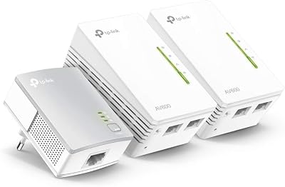 TP-Link TL-WPA4220T KIT 3 Ports Powerline WiFi Extender Range Booster