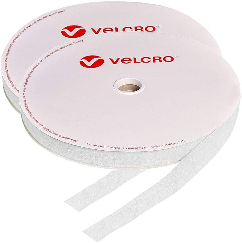 VELCRO Brand 10mm Hook & Loop White Sew On 1m Tape