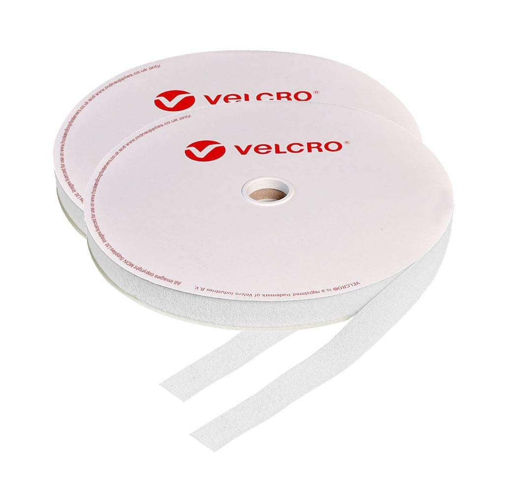 10mm Velcro® Brand Hook & Loop White Sew On 10m Rolls