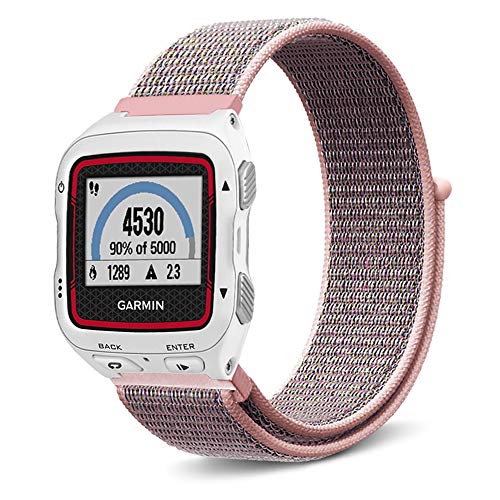 C2D JOY Sport Loop for Garmin Forerunner 920XT Watch Band Replacement GPS Multi Sport WatchWoven Nylon Wrist Bands No Buckle Needed - Nectarine, Medium Fits 5.2-8.2in. Wrists - Thumbnail 5