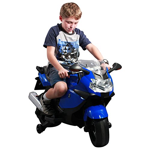 Licensed BMW Motorcycle 12V Kids Battery Powered Ride On Car Toy Blue