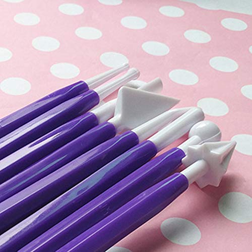 Water-chestnut Plastic Double-Ended Fondant Modeling Tools Sugar Shapers DIY Tool 8 Pcs
