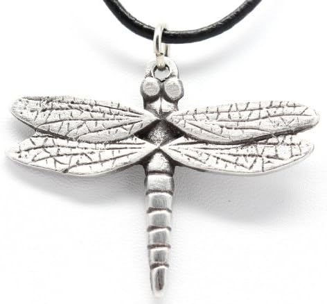 Trilogy JewelryPewter Dragonfly Fairy Faerie Fey Pendant on Leather Necklace