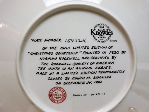 Norman Rockwell Christmas Courtship Collector Plate by Knowels