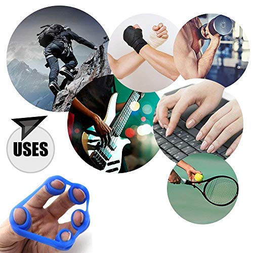 XMark Fitness 3xPACK Finger Stretcher Hand Resistance | Grip Strength Trainer Finger Exerciser Finger Stretcher Hand Resistance Bands Forearm Exerciser