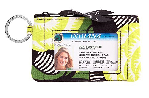 Vera Bradley Zip ID Case in La Neon Rose