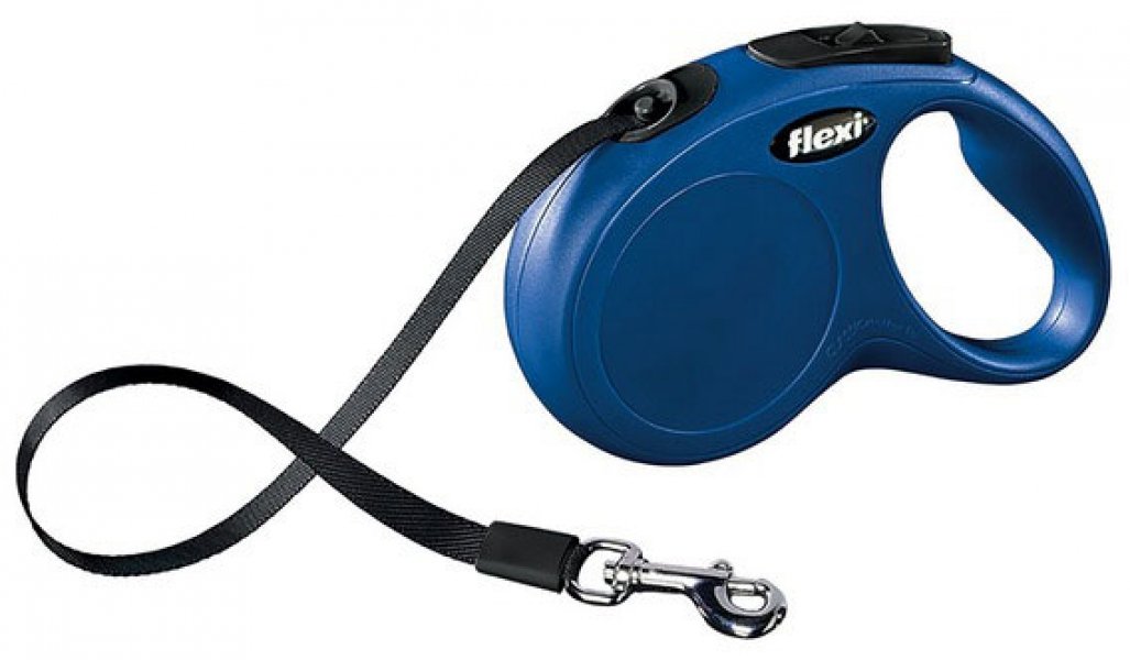 flexi New Classic Tape Retractable Lead Blue Medium Large 5m 25kg
