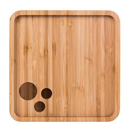 SMAGREHO 360° Bamboo Cosmetic Organizer, Multi-Function Storage Carousel for Makeup, Toiletries ¡ª Great for Vanity, Desk, Bathroom, Bedroom, Closet, Kitchen