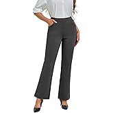 Keepyoga Dress Pants Women Work Business Pants Tummy Control Office Straight Leg Trousers High Waisted Ladies Slacks
