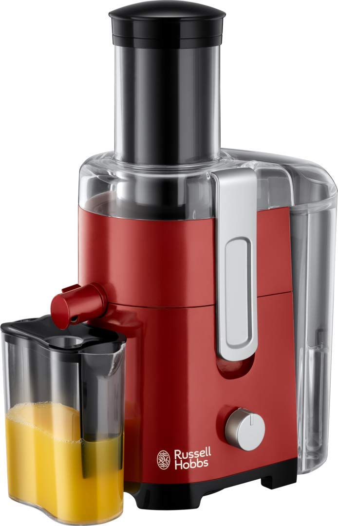Russell Hobbs Centrifugeuse [Fruits Et Légumes] Desire Rouge (Cheminée XL Pour Fruits & Légumes Entiers, 2 Vitesses, Pichet À Jus 750 Ml, Réservoir À Pulpe De 2 L, Sans Bpa) Extracteur De Jus 24740-56