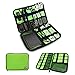 BUBM Universal Cable Organizer Electronics Accessories Case Various USB, Phone, Charge, Cable Organizer Travel Organizer-Large (Green)
