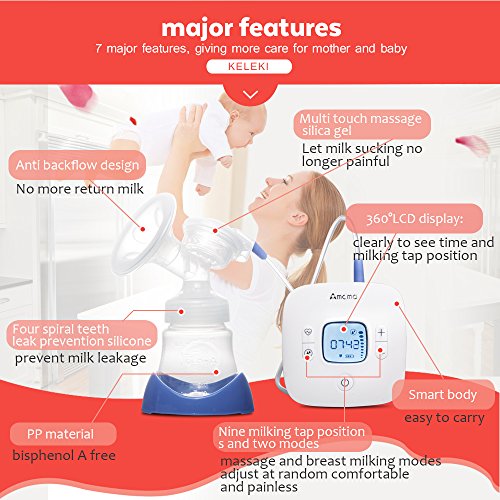 KELEKI Breastfeeding Pump Electric Comfort Single Breast Pump - Thumbnail 3