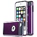 ULAK iPod Touch 6 Case,iPod Touch 5 Case, Dual Layer Slim Protective Hybrid iPod Touch Case Hard PC Cover for Apple iPod Touch 5 6th Generation,Purple+Black