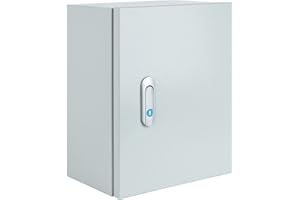 JINDOUZI Steel Electrical Junction Box, Indoor&Outdoor Electrical Enclosure Box, Wall Mounted Waterproof&Dustproof Metal Box, Universal Electric Equipment Enclosure Box with Safety Locks and Mounting Plates