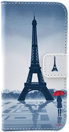 Mavota Paris Eiffel Tower Flip Folio [Kickstand Feature] Pu Leather Wallet Phone case with Credit Card&amp;Cash Pockets For iPhone 5 iPhone 5s iPhone SE (Gray)?