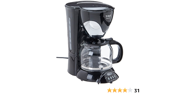 cafetera-goteo-silver-negro-10-tazas-t-fal - CRISTALERIA LA UNICA.