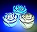 Domire 12 Pcs Fancy Colorful Changing LED Rose Flower Romantic Wedding Decoration Party Lamp Candle Lights Make a Wish Lights