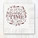 Canopy Street Most Wonderful Time of The Year Beverage Napkins / 25 White 3 Ply Paper Holiday Napkins With Red Foil / 4 3/4