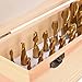 Goplus End Mill Set 20 pcs 4 & 2 Flute HSS Titanium Tin Coated Square 3/16