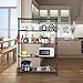 LANGRIA 5-Tier Industrial Garage Shelving Unit, Heavy Duty Metal Shelves, Black