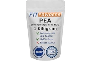 FITPOWDERS Beta Phenylethylamine HCl Pea Powder (Phenethylamine), Phenylethylamine Powder for Serotonin, Dopamine, and Energy Boost