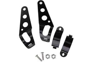 Etopars Black Universal Motorcycle Motorbike Headlight Lamp Mount Bracket Housing 38mm-51mm Mounting Clamps