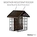 MEKKAPRO Suet Feeder for Outside Hanging Metal Roof, Woodpecker Feeder, Two Suet Bird Feeder Capacity, Cage Hanger Hanging Bird Feeder Easily Fits 2 Suet Cakes Holder - Wild Bird Feeder Basket