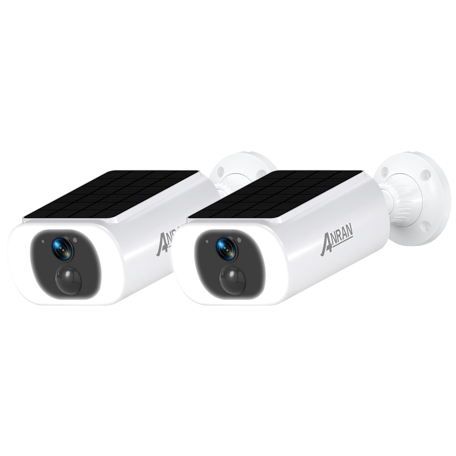 Photo 1 of ANRAN 2K Solar Security Camera Wireless Outdoor, Forever Power with Built-in Solar Panel, WiFi Home Security Cameras, 2-Way Audio, PIR Detection, Color Night Vision, Works with Alexa, C3 2-Cam Pack