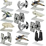Star Wars (Set Of 12) Black Series Titanium Spaceships Models Vehicles Hasbro Toys Figures