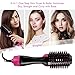 [Upgrated] Hot Air Brush, ONME One Step Hair Dryer & Volumizer Multi-functional 3-in-1 Salon Negative Ion Hair Straightener&Curly Hair Comb include 6pcs Plastic Alligator Hair Clips.