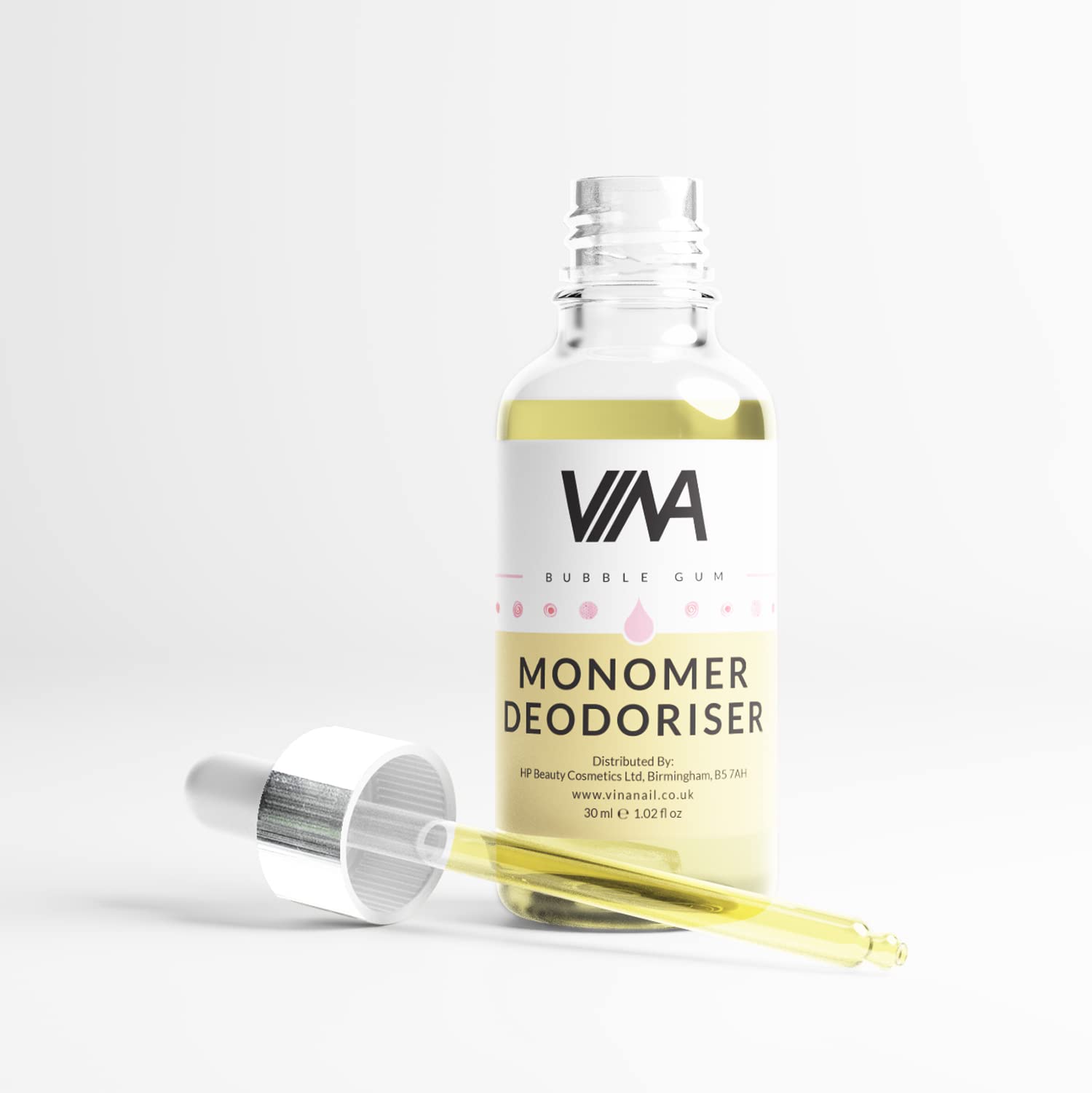 VINA Monomer Deodoriser 30ml - Eliminate Strong Monomer Odour in your Home & Nail Salon with a Bubblegum Scent