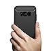 Galaxy S8 Plus Case (2017) by GAVIMAX with Shock Absorption and Carbon Fiber Design, Full-Body Flexible Inner Protection, Rubber Soft Skin, Metal Texture, Slim TPU Armor (Black)